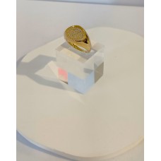 Δαχτυλίδι Χρυσό 14K - Γυναικείο, οβάλ βάση με Ζιργκόν (RI550)